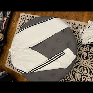 Adidas white womens sweatpants. Large